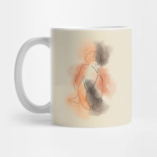 Woman Body Line Art Mug
